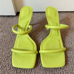 Mango Lime Green Strappy Sandals - 37